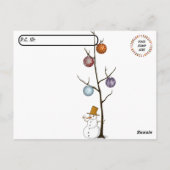 Postale Passage À Niveau - Père Noël Construit Une Carte P (Dos)