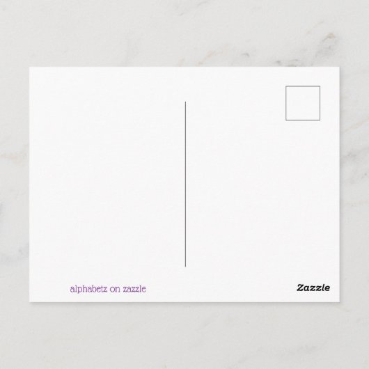 Postale Pastel Patterned Monogram M Signets de carte posta (Dos)