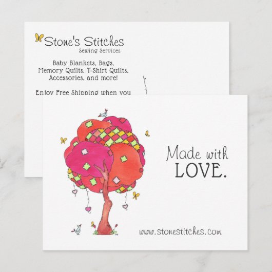 Postale Patchwork Quilted Fabriqué avec la carte de public (Devant / Derrière)