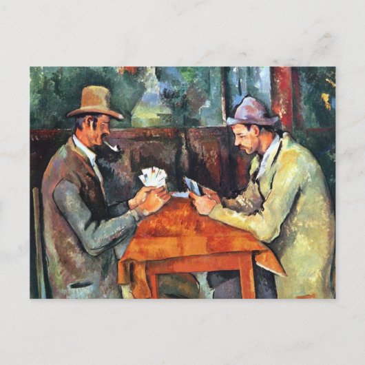 Postale Paul Cézanne, Les joueurs de carte (Carte postale) (Devant)