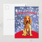 Postale Pawsome noël avec un spaniel cocker ! Carte postal (Devant / Derrière)