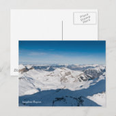 Postale Paysage de montagnes enneigées carte postale. Suis (Devant / Derrière)