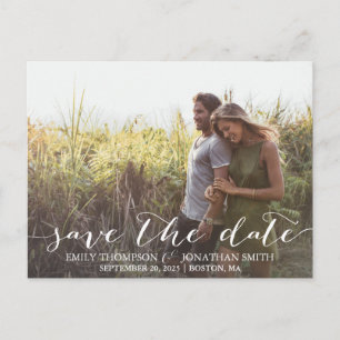 Postale Paysage photo mariage Enregistrer la date carte po