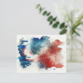 Postale Paysage urbain avec feu d'artifice sur carte posta (Debout devant)