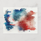 Postale Paysage urbain avec feu d'artifice sur carte posta (Devant)