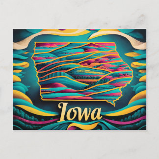 Postale Paysages vivants de l'Iowa : Carte conceptuelle dy