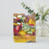 Postale Peach Pie Remplissage Salade de fruits Carte Recet (Debout devant)