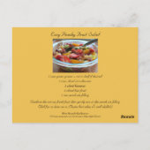 Postale Peach Pie Remplissage Salade de fruits Carte Recet (Dos)