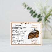 Postale Pecan Pie Recette Carte (Debout devant)