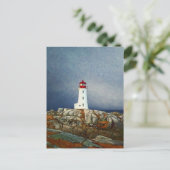 Postale Peggys Cove Lighthouse Nouvelle-Écosse Carte d'art (Debout devant)