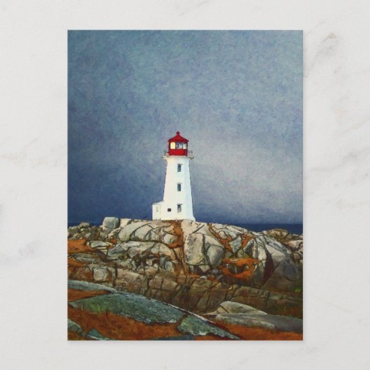 Postale Peggys Cove Lighthouse Nouvelle-Écosse Carte d'art (Devant)