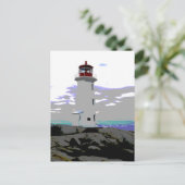 Postale Peggy's Cove Lighthouse Nouvelle-Écosse carte post (Debout devant)
