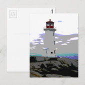 Postale Peggy's Cove Lighthouse Nouvelle-Écosse carte post (Devant / Derrière)