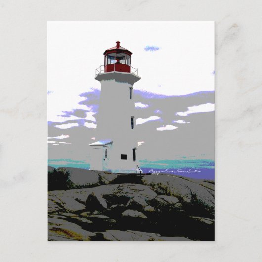 Postale Peggy's Cove Lighthouse Nouvelle-Écosse carte post (Devant)