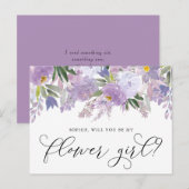 Postale Peine Rose Dusty Serez-Vous Ma Carte Flower (Devant / Derrière)