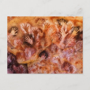 Postale Peinture de grotte préhistorique à main Carte post