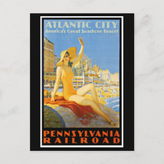 Postale Pennsylvania Railroad to Atlantic City Carte posta