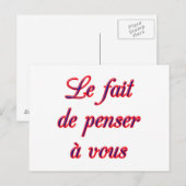 Postale Penser à votre carte (Devant / Derrière)