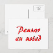 Postale Penser à votre carte (Devant / Derrière)