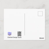 Postale Perroquet à collier mangeant une carte de bonne an (Dos)