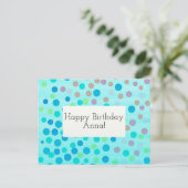 Postale Personnalisable Joyeux confetti de carte d'anniver (Debout devant)