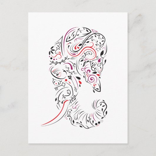 Postale perte d'éléphant-mère carte de sympathie ornée (Devant)