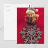 Postale Petit Elfe ~ Carte de Noël (Devant / Derrière)