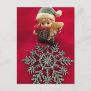 Postale Petit Elfe ~ Carte de Noël