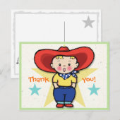 Postale Petit Merci Cowboy ! Carte (Devant / Derrière)