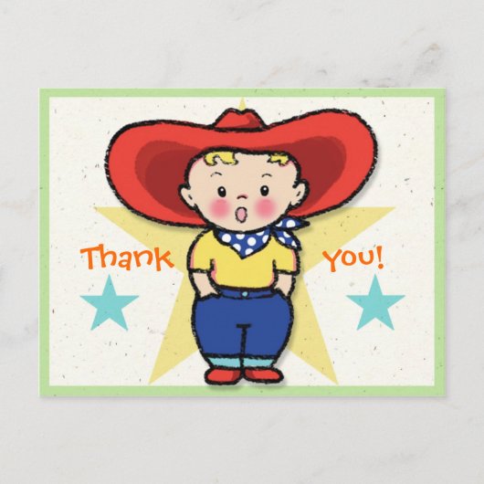 Postale Petit Merci Cowboy ! Carte (Devant)