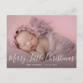Postale PEU DE NOËL | carte faire-part de naissance bébé (Devant)