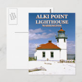 Postale Phare d'Alki Point, Seattle Washington Carte posta (Devant / Derrière)
