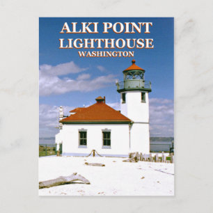 Postale Phare d'Alki Point, Seattle Washington Carte posta