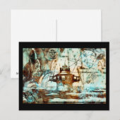 Postale Phare de Black Ledge et carte (Devant / Derrière)