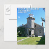 Postale Phare de Stonington Harbour, Connecticut Carte pos (Devant / Derrière)