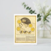 Postale Phases de la Lune autour de la carte de la Terre (Debout devant)