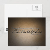 Postale Philadelphie Déclaration d'indépendance Carte post (Devant / Derrière)