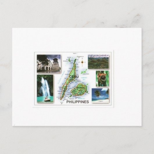 POSTALE PHILIPINES CARTE CEBU/BOHOL (Devant)