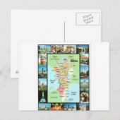 POSTALE PHILIPINES CARTE DU MANILLE (Devant / Derrière)