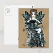 Postale "Phoebe" Couture gothique Papillon Fée Carte posta (Devant / Derrière)