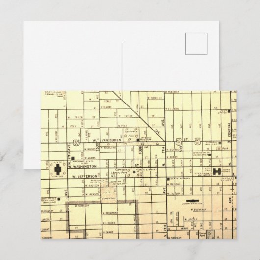 Postale Phoenix, AZ Carte Vintage (Devant / Derrière)