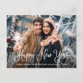 Postale Photo Calligraphie moderne Bonne année Carte posta (Devant)