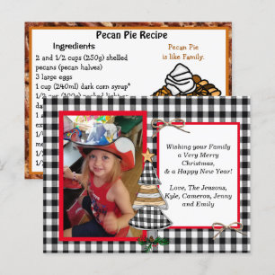 Postale Photo famille + Recette Carte de Noël