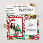 Postale Photo famille + Recette Carte de Noël (Devant / Derrière)