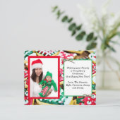Postale Photo famille + Recette Carte de Noël (Debout devant)