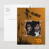 Postale Photo Frame, Sorcière, Jack o'Lantern Carte Postal (Devant / Derrière)