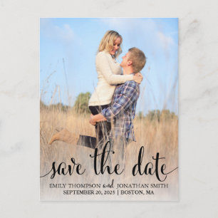 Postale Photo Mariage Enregistrer La Date Carte Postale, U