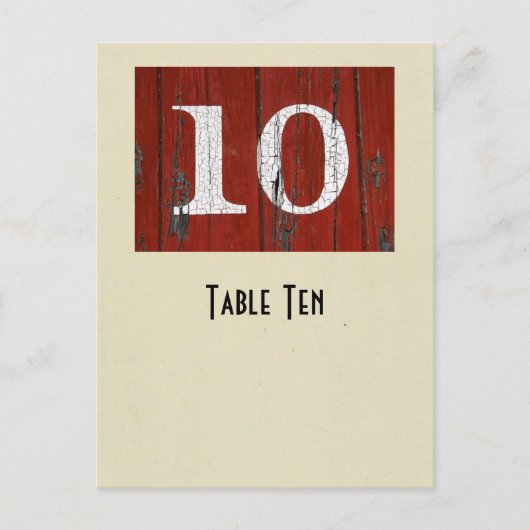 Postale Photo numéro 10 carte de table (Devant)