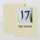 Postale Photo numéro 17 carte de table (Devant / Derrière)