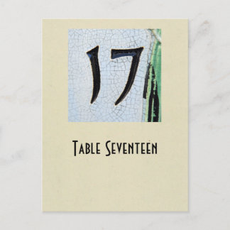 Postale Photo numéro 17 carte de table